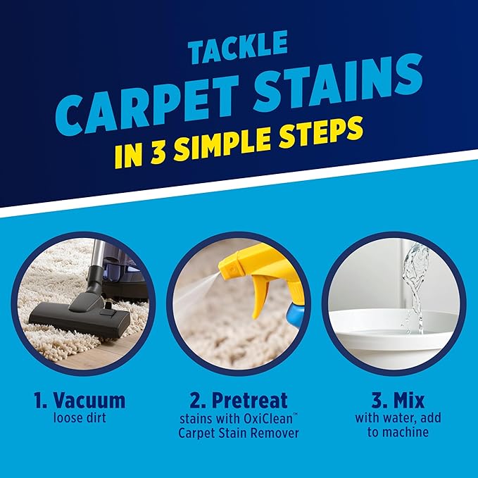 OxiClean Large Carpet Cleaner Liquid Solution for Steam Cleaning Machines, 64 fl oz