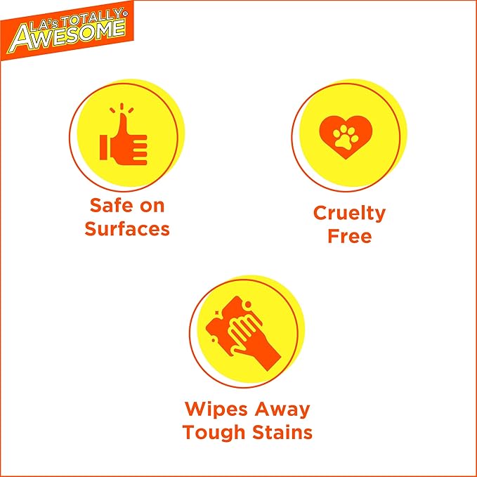 La's Totally Awesome All Purpose Cleaner Spray – 24oz (Pack of 4) Heavy Duty Multi-Surface Degreaser & Stain Remover – Ready-to-Use Cleaning Spray for Kitchen, Bathroom, Floors, Auto & More