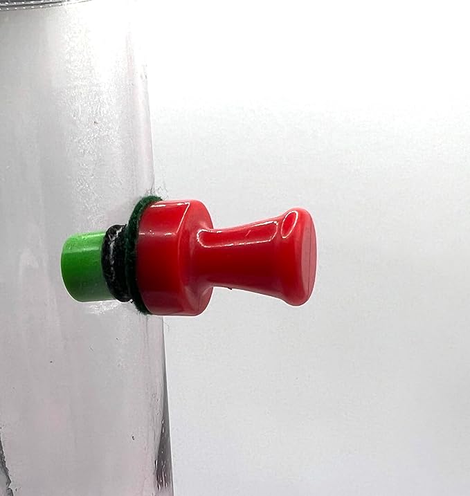 THE MAGIC CLEANER - The Magnetic Glass Cleaner for All Glass Devices, Water Pipes, Glass Pipes, and Unique Glasses - Reusable Scrubber Pads - Safe on Glass! - Resin Remover! (Red)