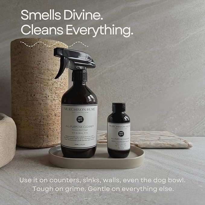 Murchison-Hume All Purpose Cleaner Spray | Plant Based Multi-Surface | Non-Toxic | Food & Pet Safe | Granite, Marble & Stone Safe | Cuts Grease | Kitchen & Bath | Refill Available | Original Fig