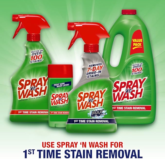 Spray N’ Wash Stain Remover Refill, Laundry Pre-Treat for Everyday Stains, 60oz (6-count)