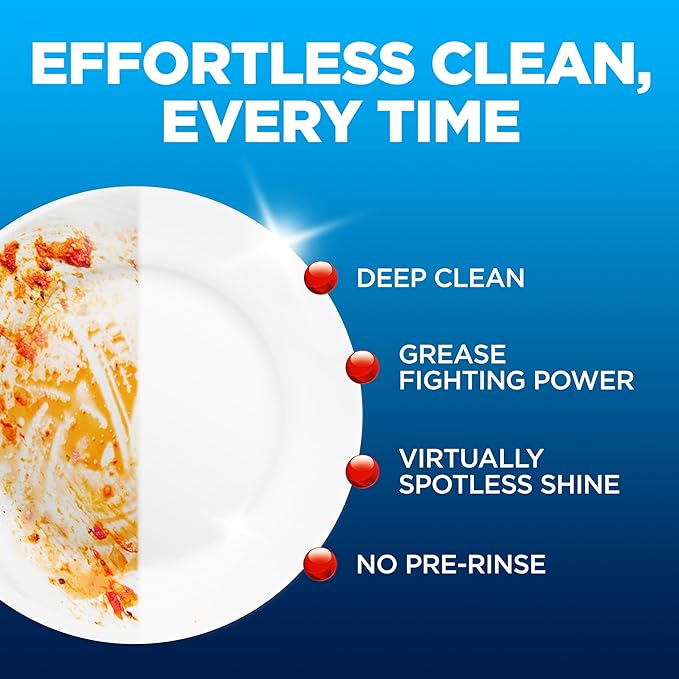 Finish Power Dishwasher Pod, No Pre-Rinse Dishwasher Detergent, Dishwasher Tabs For Deep Clean & Shine with Degreasing Power, 94 Count