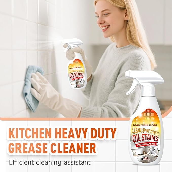 AIIONP Heavy Duty Degreaser, 2025 Upgraded Kitchen Cleaner, Multipurpose Oil Stain Remover for Restaurant Grill, Strong Cleaning Spray for Home Chef (2)
