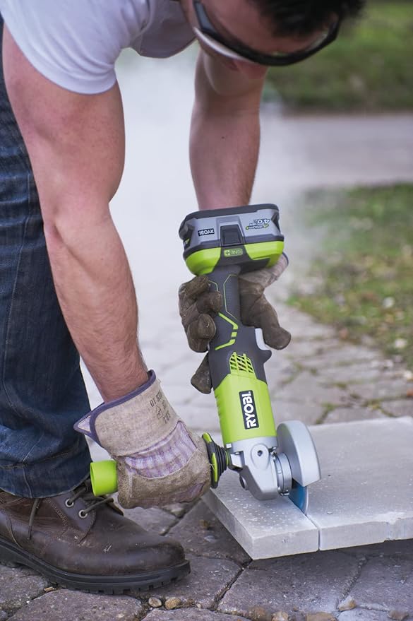 Ryobi 5133001903 R18AG-0 One+ Cordless Angle Grinder Angled