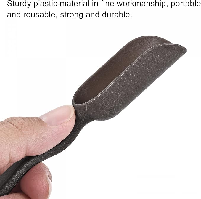 MECCANIXITY 5.7 Inch Gardening Shovel Spoons 6 Pack Mini Soil Scoops Cultivation Transplanting Tools, Black