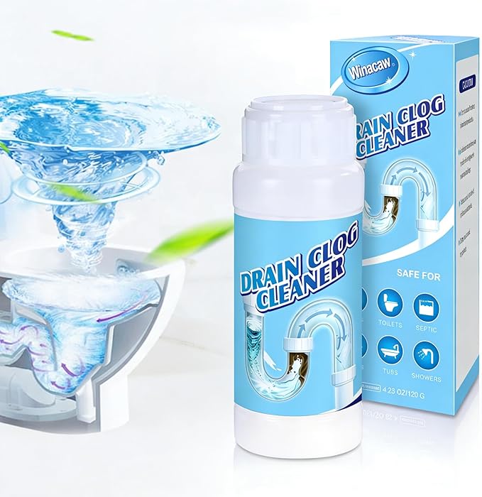 4 Pack Safe & Powerful Sink Drain Cleaner – Upgraded Multi-Purpose Pipe Unclogging Agent for Kitchen and Home Drains