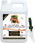 Natural Bug, Insect & Pest Killer & Control Including Fleas, Ticks, Ants, Spiders, Bed Bugs, Dust Mites, Roaches and More for Indoor and Outdoor Use, 128 Oz Gallon