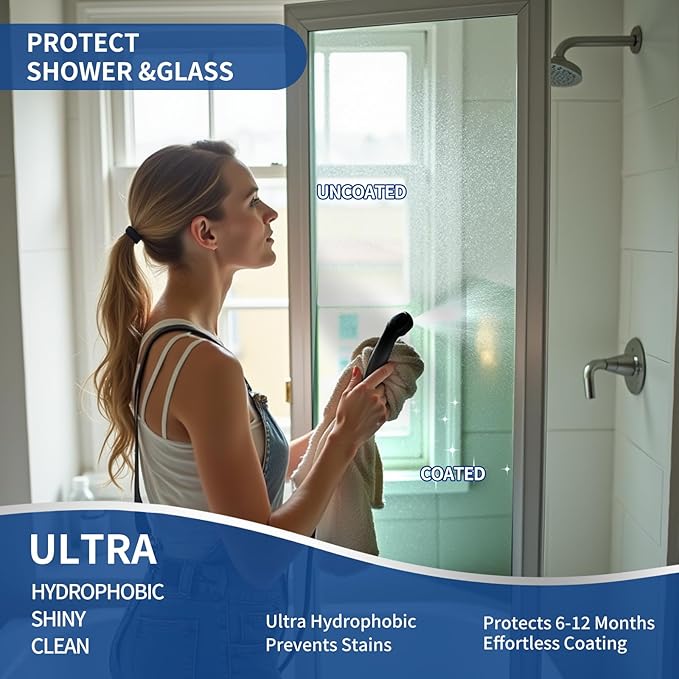 Home Ceramic Coating Spray Kit - Shine, Seal & Protect Kitchen & Bath Surfaces, High-Gloss, Repels Stains & Grime Effective - Great for Stainless Steel, Sinks, Countertops, Glass, and More