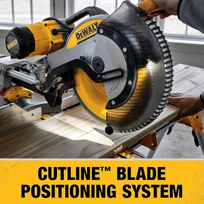 DEWALT Miter Saw, 12-inch Double Bevel Sliding Compound Miter Saw with XPS LED Shadow Light System, Includes Blade Wrench, Material Clamp and Dust Bag (DWS780)