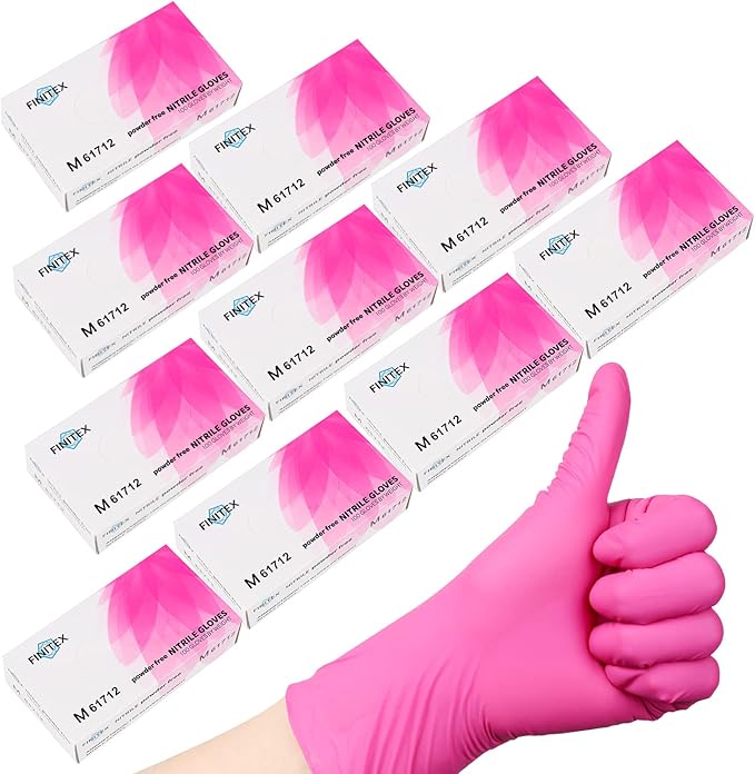 FINITEX Nitrile Disposable Latex-Free Gloves - 3.5mil 100/1000PCS Powder-Free Latex Free Cleaning Medical Exam Food Gloves