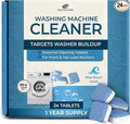 Washing Machine Cleaner Tablets – Deep Clean Washer Descale, Laundry Tub Cleaning Solution, Smell Fresh, Eliminates Buildup & Dirt, For Front & Top Load Washers, Easy-to-Use Tablets, 24 Pack