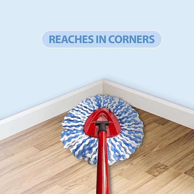 Mop Head Replacement, Microfiber, Easy to Replace, Include 3pcs Mop Replace Heads, 1 Extra Mop Replacement Base, 313