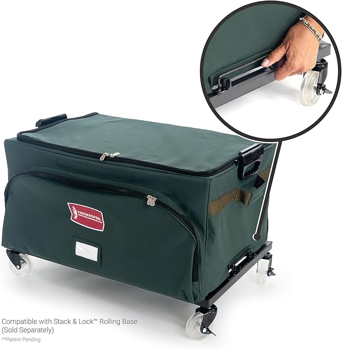 TreeKeeper Stack & Lock™ Storage Rolling Base Locking Caster Wheels for Stack and Lock System Christmas Storage Bags