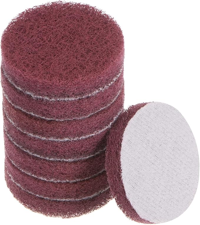 HARFINGTON 8pcs Drill Power Brush 2 inch Tile Scrubber Scouring Pads 320-400 Grit for Bathroom Kitchen Household Cleaning