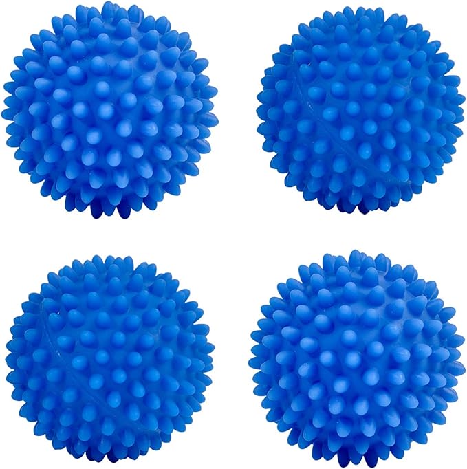 Eco Laundry Dryer Balls Reusable Silicone Soft Washing Balls Fabric Softener Alternative for Quick Drying (4 Packs)