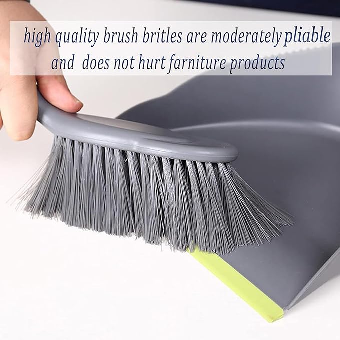 Dust pan Broom Dustpan Brush - Dust Pans with Brush, Dustpan and Brush Set, Handheld Broom and Dustpan Set are Used to Clean Kitchens, Floors, Tables, and Animal Cages.