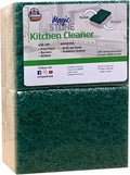 Compac Home Magic-Stone Kitchen Cleaner Scrub - 2-Sided Scouring Brick/Sponge, Easily Removes Stubborn Grime, Grease, Food from Oven Trays, Pans, Cookie Sheets, 2 Count