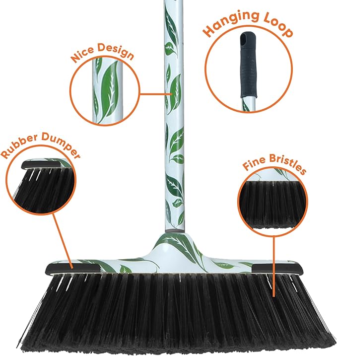 Leaf Design Broom 2-Pack
