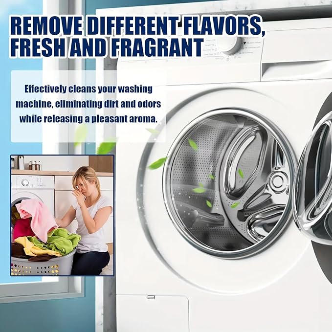 Deep Cleaning Washer Tablets, 12-Pack – Drum, Tub & Seal Care for Front and Top Load Washers, Easy Use, Keeps Washer Fresh and Running Smooth