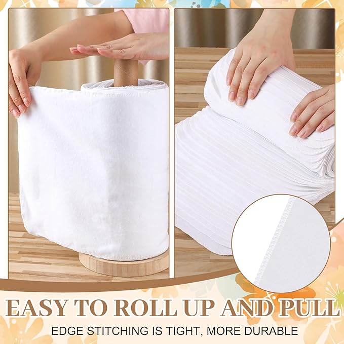 36 Pack Classic Reusable Cleaning Cloths Washable Cotton Kitchen Towels for Home(White)
