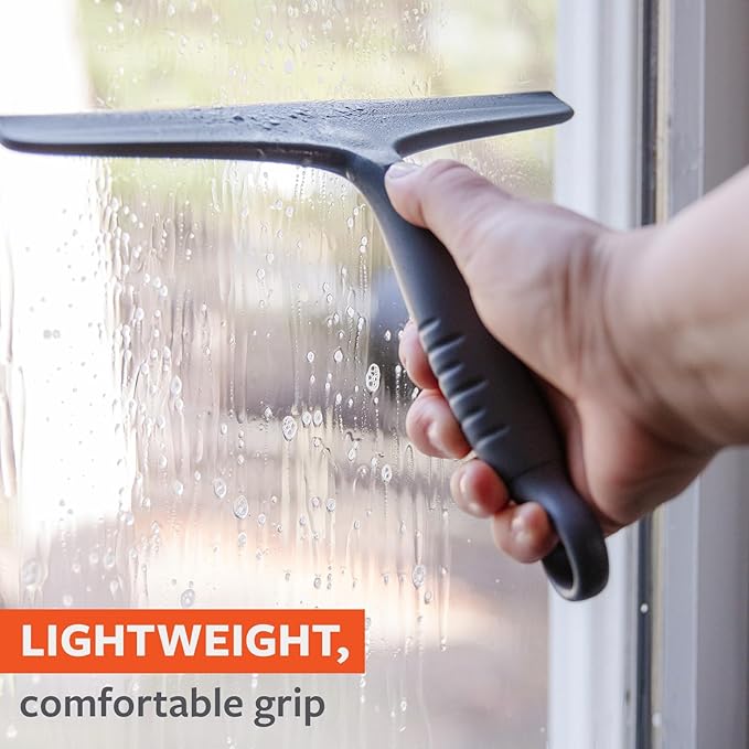 Eco-Friendly Window & Shower Squeegee – Recycled‑Plastic Handle, Rubber Blade for Glass, Tile & Mirror Cleaning