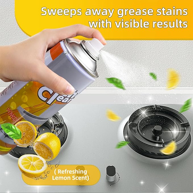 Liapu All Purpose Cleaner, Heavy Duty Degreaser Cleaner Spray, Lemongrass Scent Oven Cleaner Clean Up Kitchen Oil Stains Cleaning Tools For Stove Top & Induction Cooktop and Grill