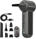 Compressed Air Duster 130000RPM 3-in-1 Mini Vacuum, Turbo Jet Blower Pump, Super Power Electric Air Duster Fast Rechargeable, Turbo Jet Dust Blower for Computer Keyboard, Car Cleaning & Outdoor