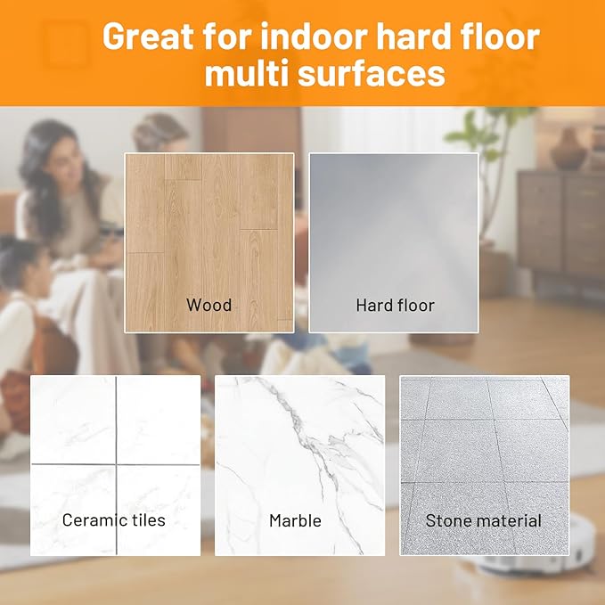 Sweet Orange Scent Floor Cleaning Solution Compatible with Dreame Cleaning Solution, Floor Cleaner for Hardwood Tile Hardfloor, Compatible Robot Vacuums with Mopping and Wet Dry Vacuum (2 bottles)