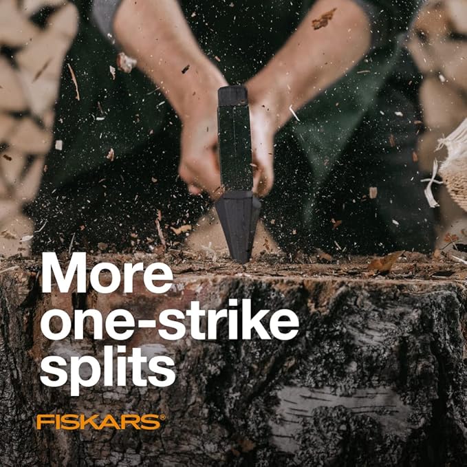 Fiskars X11 Splitting Axe Hatchet, 17" Tree Branch Cutter and Wood Axe for Small Logs with Shock-Absorbing Handle