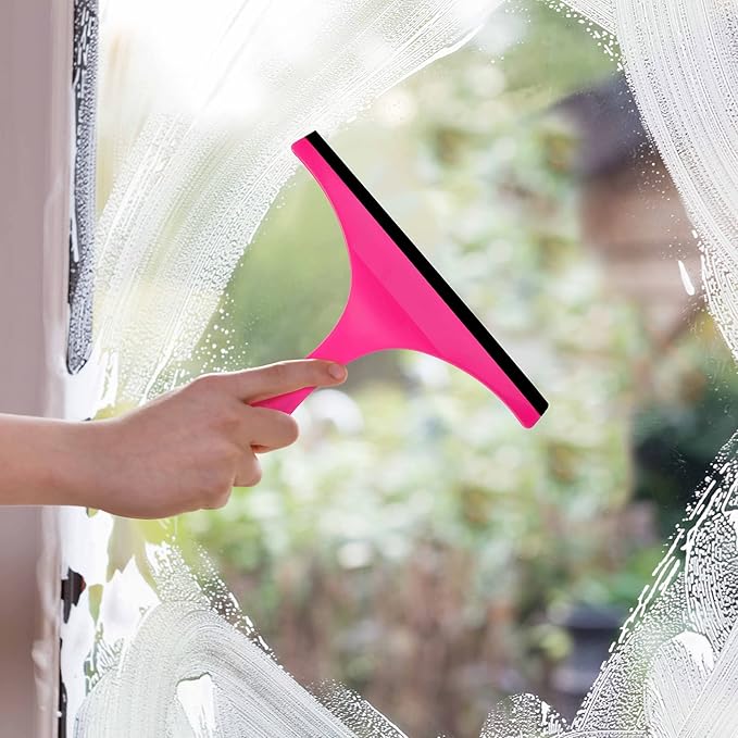 Yinder 21 Pcs Small Squeegee for Shower Glass Door 8.7" Silicone Shower Glass Window Cleaner Bathroom Squeegee for Car Windshield Window Mirror Art Class Group Craft(Candy Color)