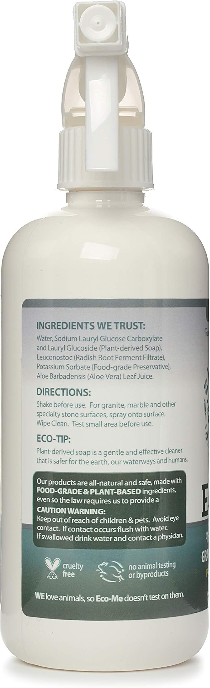 Eco-me Natural Multi Surface Granite and Marble Cleaner, Healthy Fragrance-Free Scent, 16 Ounces, Clear (ECOM-GMFF16-06)