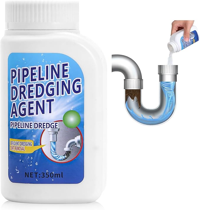 Pipeline Dredging Agent-Drain Clog Remover, 350ml Kitchen Unblocker,Powerful Pipe Unclogger Powerful Sink,Unclog Toilet Clog And Kitchen Sink Pipe Unblocker Powder (Pack of 1)