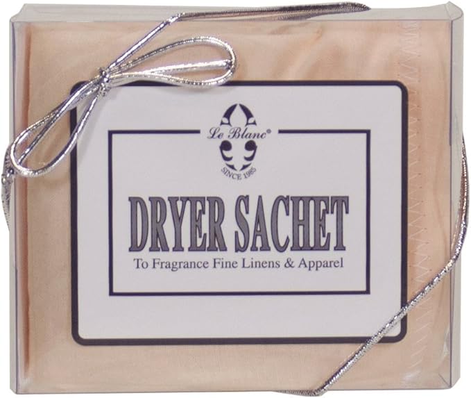 Le Blanc® White Flowers Pack Dryer Sachet - Luxury Scented Fabric Sachet for Your Dryer (1 Pack)