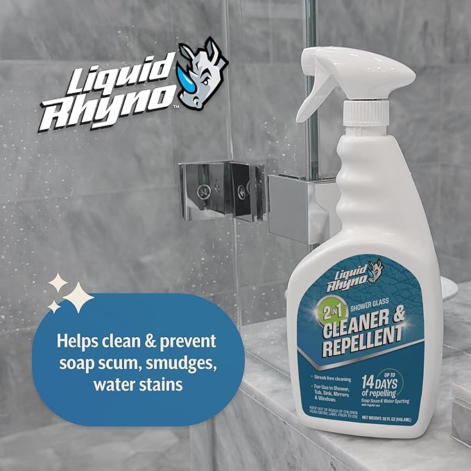 Danco Liquid Rhyno 2-in-1 Shower Glass Cleaner & Repellent