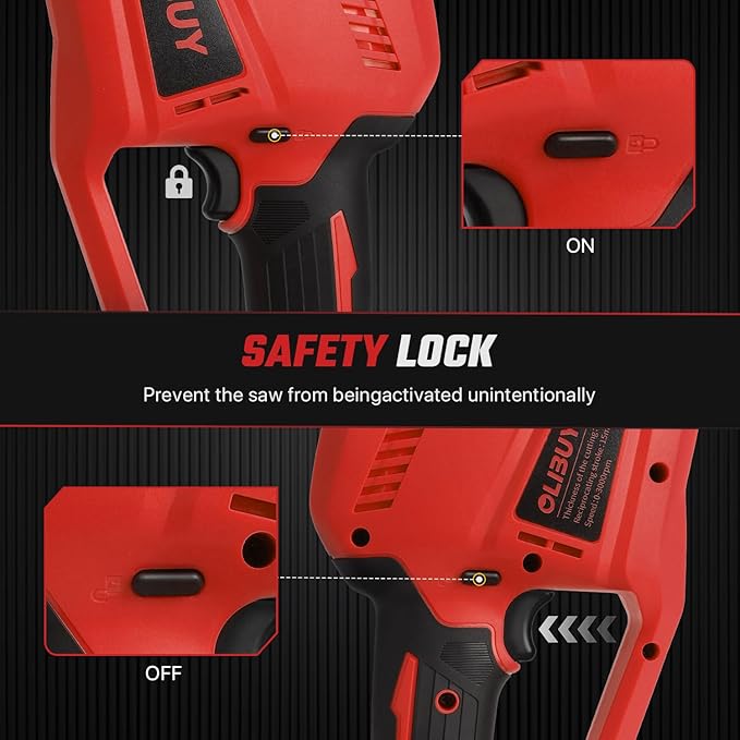 Reciprocating Saw for Milwaukee M18 Battery,【Battery Not Included】,Cordless Sawzall with 8 Blades,0-3000SPM Variable Speed, Cordless Reciprocating Saws for Wood/Metal/PVC Cutting