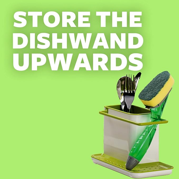 Scotch-Brite Heavy Duty Dishwand Kit, Includes 1 Wand & 8 Refill Pads, Keep Hands Out of the Mess