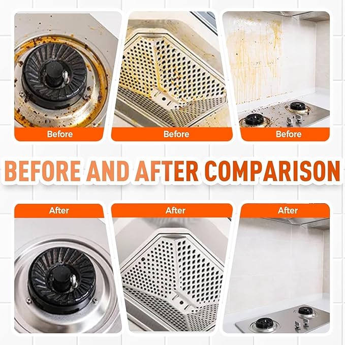 2 PCS Foam Spray Cleaner, Multi Purpose Cleaning Spray, Powerful Degreaser Sprays for Kitchen, Handheld Heavy Oil Cleane, Grime Remover Grease Remover