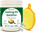 Cooking Oil Solidifier Powder for Easy Disposal, Algae Hardener, Grease Solidifier, Frying and Vegetable Canola Fry Oil Hardener, Solidifying Powder to Gel, 100% Plant-Based, 24 oz Value Pack