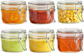 ComSaf 4oz Glass Spice Jars with Airtight Lids (Set of 6), Small Wire Clamp Mason Jars for Herbs, Honey, Jam & DIY Wedding Favors, 120ml Mini Glass Canisters for Pantry & Kitchen Organization