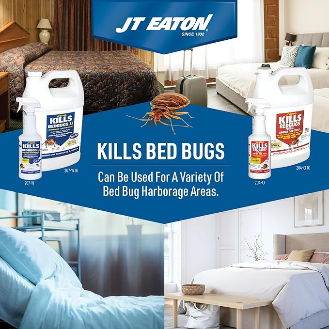 Kills Bedbugs Oil-Based Spray, Gallon with Sprayer – Professional Bed Bug Killer for Indoor Use – Oil-Based Formula for Mattresses, Furniture & Upholstery – Easy Application Pest Control Treatment