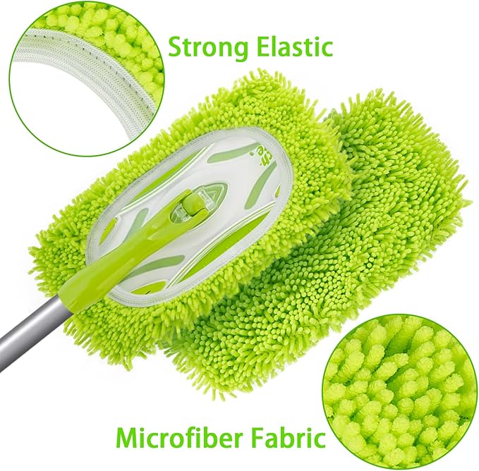 Reusable Dry Sweeping Cloths Microfiber Wet Mop Pads Compatible with Swiffer Sweeper Mop Replacement Sweeping Mopping pad Refills for Hardwood Surface Floor Cleaning (15)