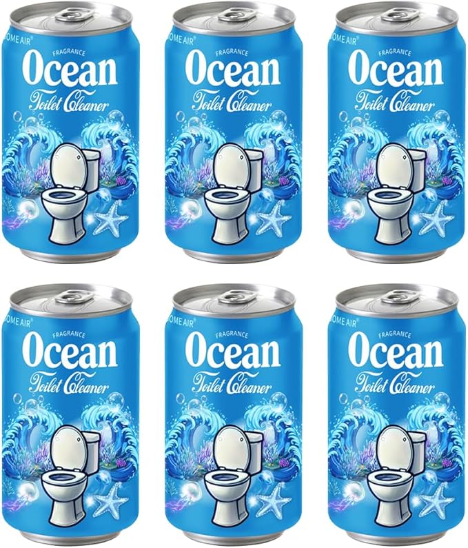 Beverage can Toilet Bowl Cleaner,Septic Toilet Bowl Tablets in Bottles, Automatic Long-Lasting Toilet Cleaner Bottle,Powerfully Cleans and Prevent Stain Build Up (3PC Ocean)