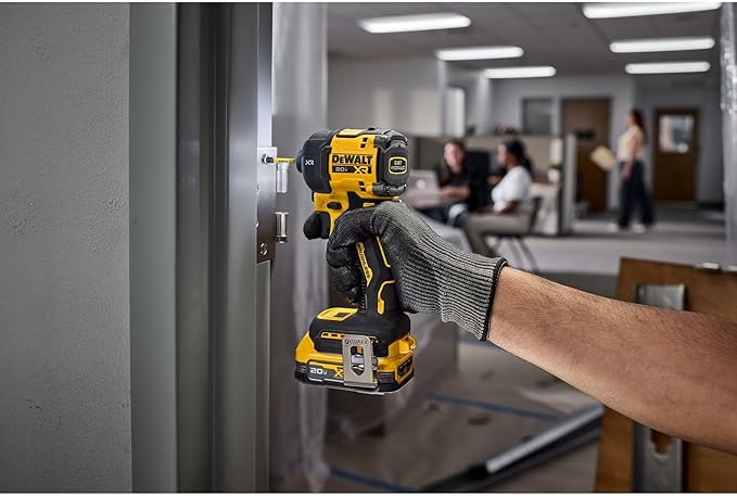 DEWALT 20V MAX 1/4 Inch Hydraulic Impact Driver,Quiet, Brushless Cordless XR Extreme Runtime, LED Halo Ring, Tool Only (DCF870B)