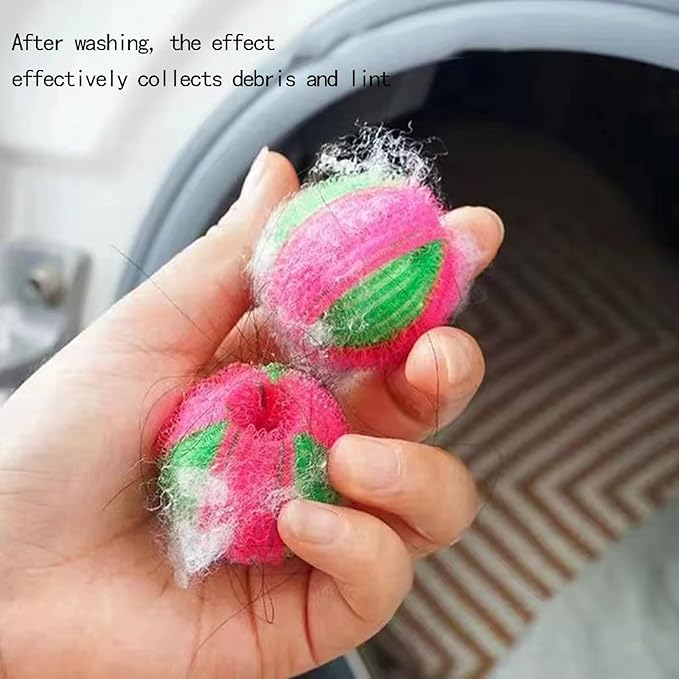 6Pcs Reusable Dryer Balls and 4pcs PeT Hair Remover Laundry Dryer Ball Set, Prevent Entanglement Laundry Balls for Laundry Room Washer