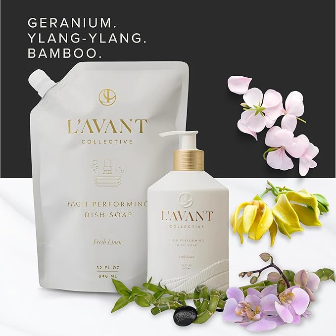 LAVANT Collective | Plant Based Dish Soap Liquid | Natural Cleaning Supplies & High Performing Dish Detergent | Formula for Sensitive Skin, Grease Removal, & Everyday Cleaning | Winter Fir Scent