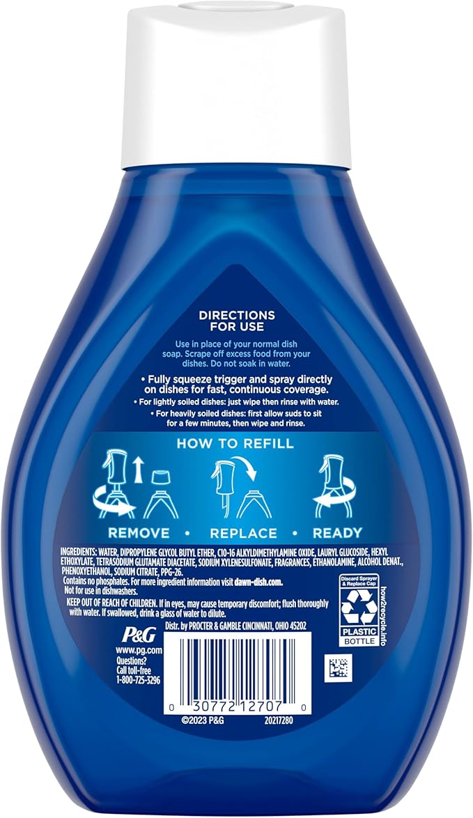 Dawn Powerwash Spray, Dish Soap, Dishwashing Liquid, Gain Apple Mango Tango, 1 Refill, 16 Fl Oz
