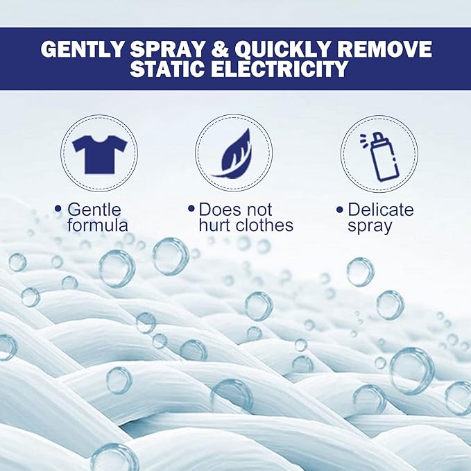 Anti-Static Spray Cling Free Static Guard Spray Static Spray for Clothes Eliminate Static Shock
