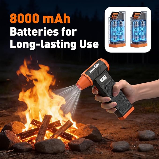 Compressed Air Duster, 2-in-1 Duster Blower & Vacuum with 320000RPM Jet Fan, Electric Air Duster Rechargeable, 4-Gear Adjustable Air Blower for Detailing Keyboard Computer Car Home Outdoor Cleaning