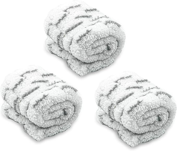 ITTAHO 3 Pack Microfiber Pads Replacements for Window Squeegee Set, Window Cleaner Kit, Professional Scrubber Refill Sleeve - 11 Inch