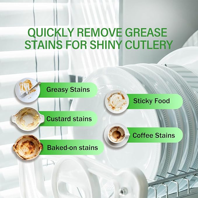 Dishwasher Detergents Sheets (30 Count) - 100% Natural Plant-Based Eco Dishwashing Soap Solid Enzymes Grease Removal & Shiny Finish Compatible with Large & Small Dishwashers Tablets Residue-Free